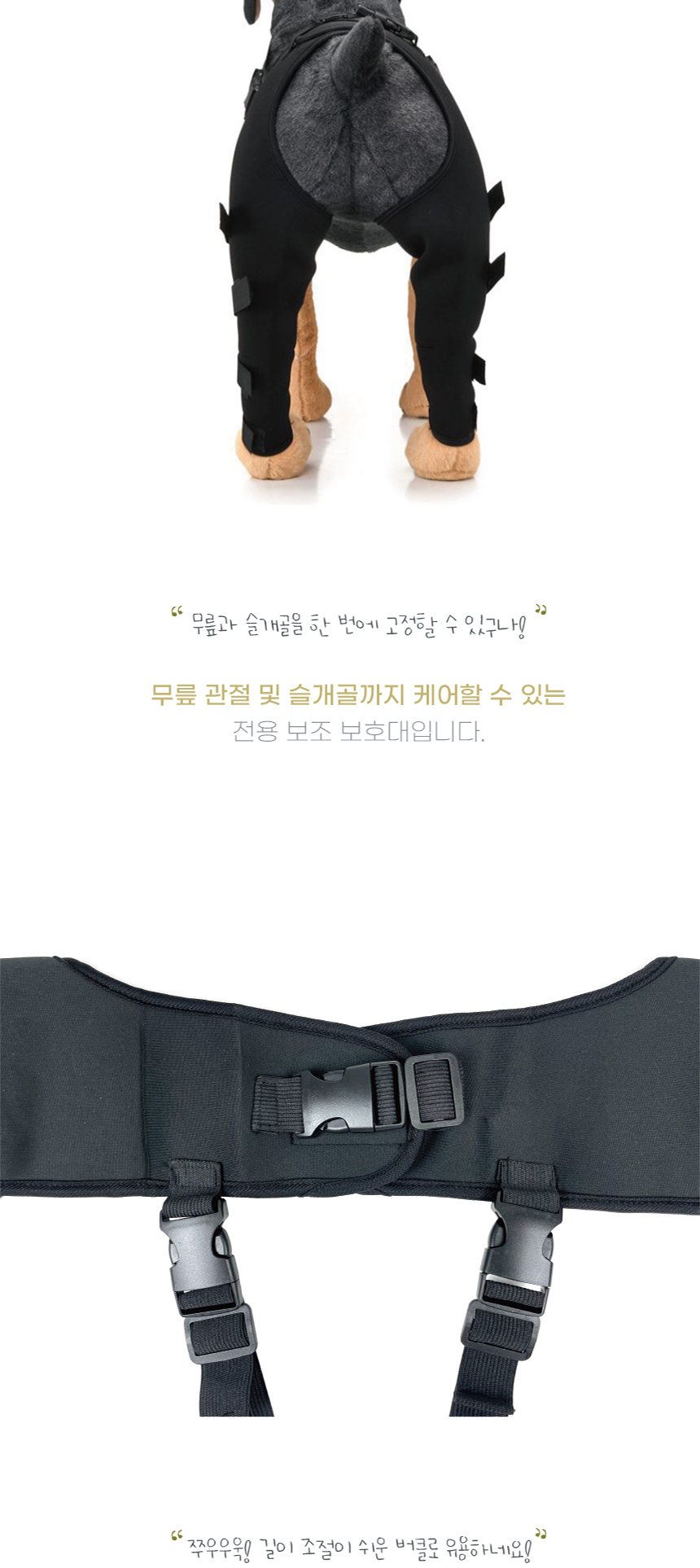 양다리 슬개골 보호대 무릎 관절 보호대 강아지관절보호대 강아지다리보호대 애견다리보호대 상세 이미지 10